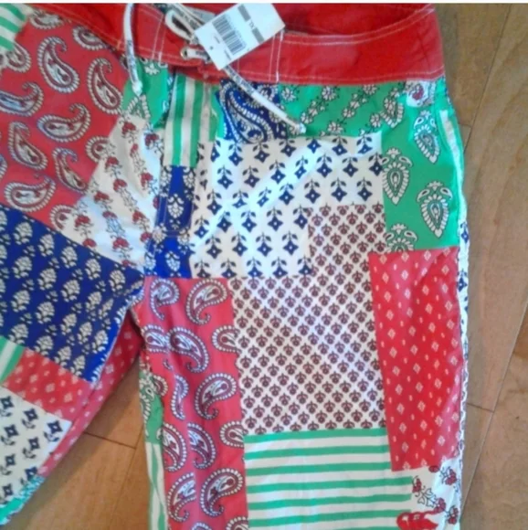 Preppy Canterbury of New Zealand 1904 Mens Cotton Shorts Patchwork Plaid XL NWT - Picture 6 of 7